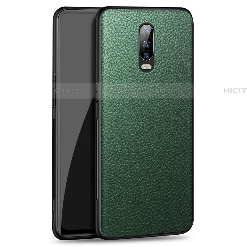 Funda Lujo Cuero Carcasa R01 para Oppo RX17 Pro Verde