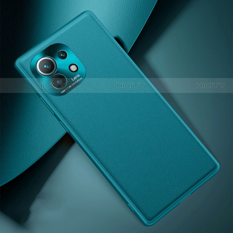 Funda Lujo Cuero Carcasa R01 para Xiaomi Mi 11 Lite 4G Verde