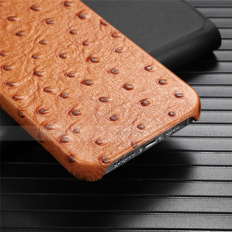 Funda Lujo Cuero Carcasa R02 para Apple iPhone 12