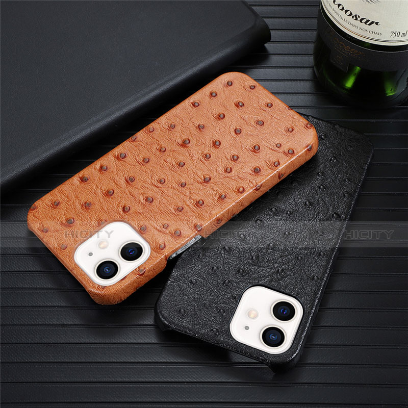 Funda Lujo Cuero Carcasa R02 para Apple iPhone 12