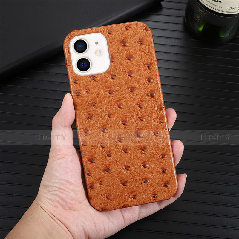 Funda Lujo Cuero Carcasa R02 para Apple iPhone 12