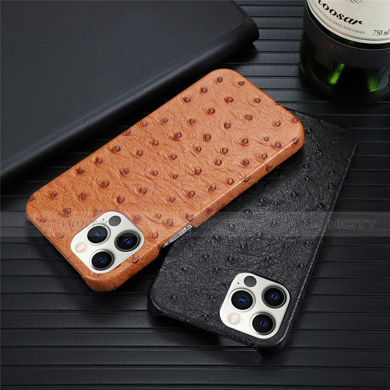 Funda Lujo Cuero Carcasa R02 para Apple iPhone 12 Pro