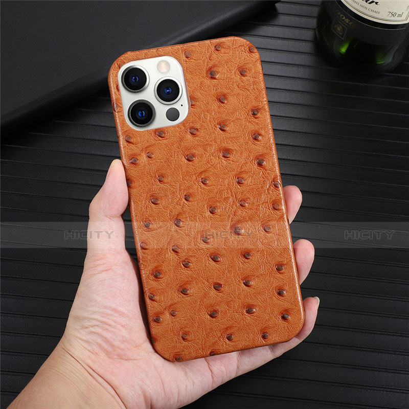 Funda Lujo Cuero Carcasa R02 para Apple iPhone 12 Pro