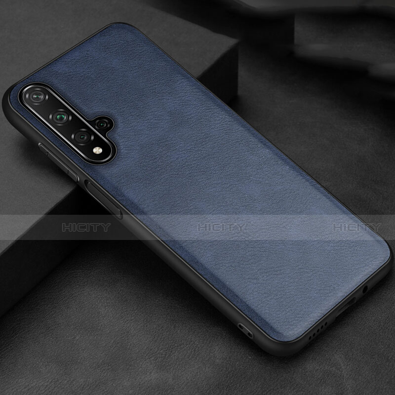 Funda Lujo Cuero Carcasa R02 para Huawei Honor 20S Azul