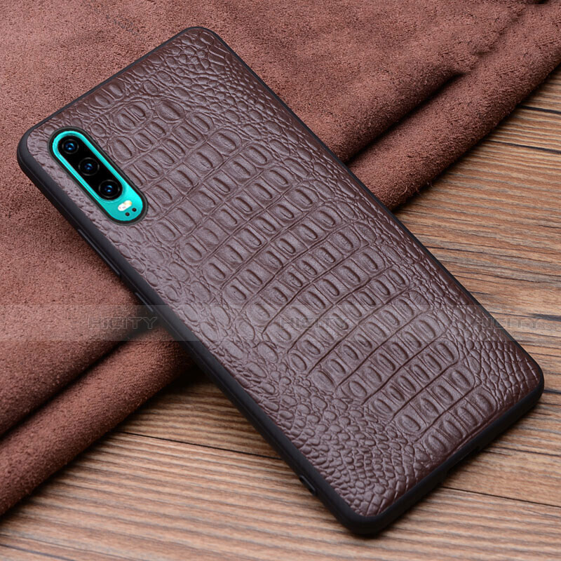 Funda Lujo Cuero Carcasa R02 para Huawei P30