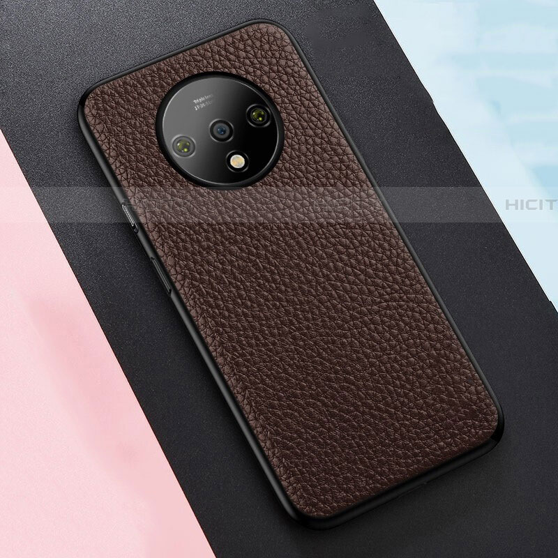 Funda Lujo Cuero Carcasa R02 para OnePlus 7T Marron