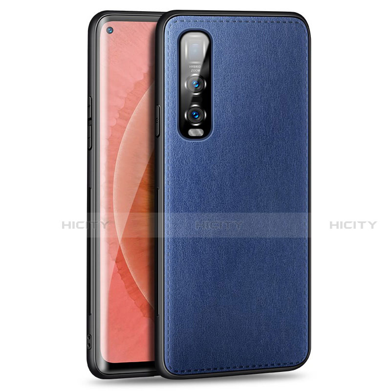 Funda Lujo Cuero Carcasa R02 para Oppo Find X2 Pro