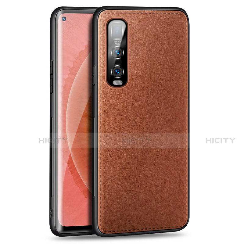 Funda Lujo Cuero Carcasa R02 para Oppo Find X2 Pro