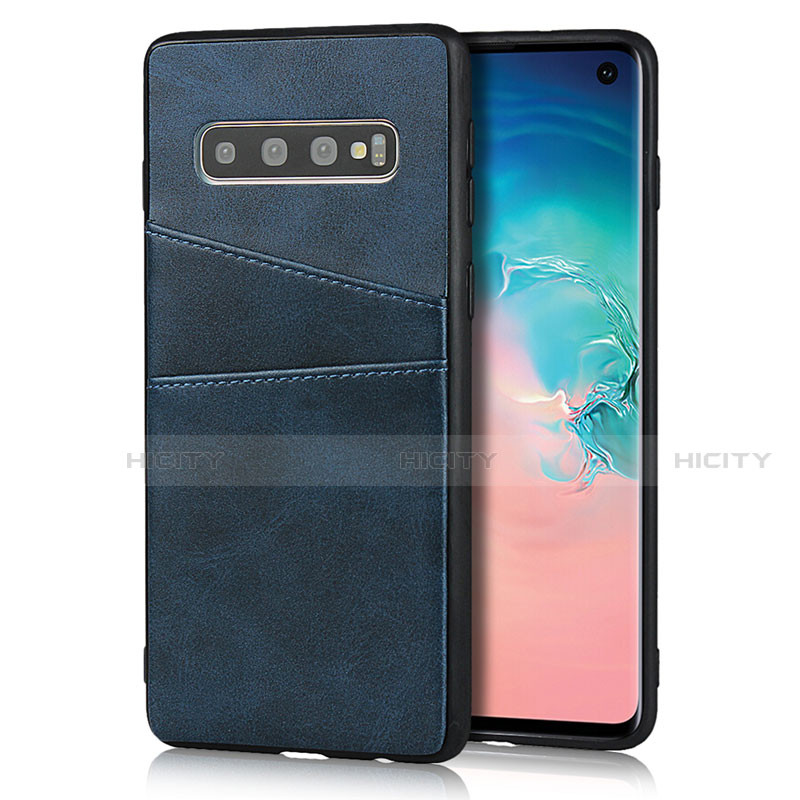 Funda Lujo Cuero Carcasa R02 para Samsung Galaxy S10 5G Azul