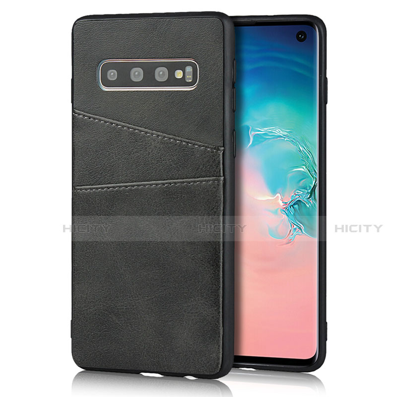 Funda Lujo Cuero Carcasa R02 para Samsung Galaxy S10 5G Negro