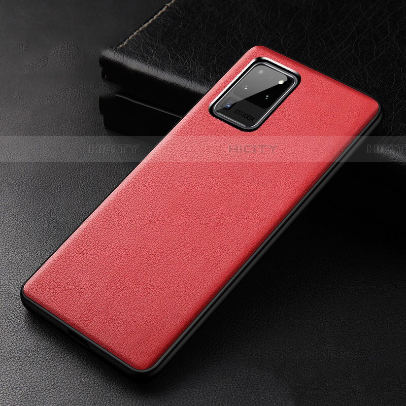 Funda Lujo Cuero Carcasa R02 para Samsung Galaxy S20 Ultra 5G Rojo