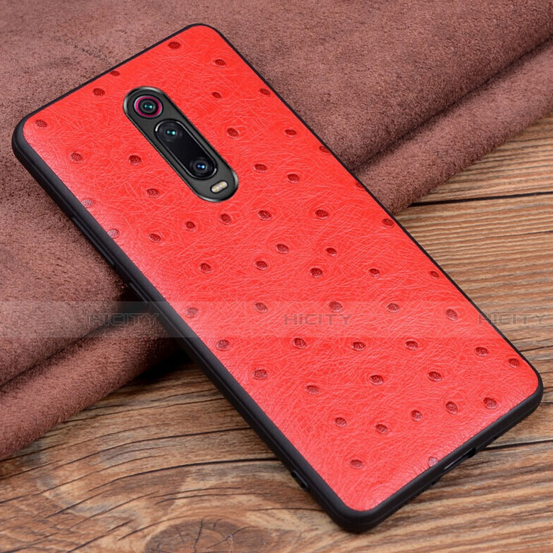 Funda Lujo Cuero Carcasa R02 para Xiaomi Mi 9T Rojo