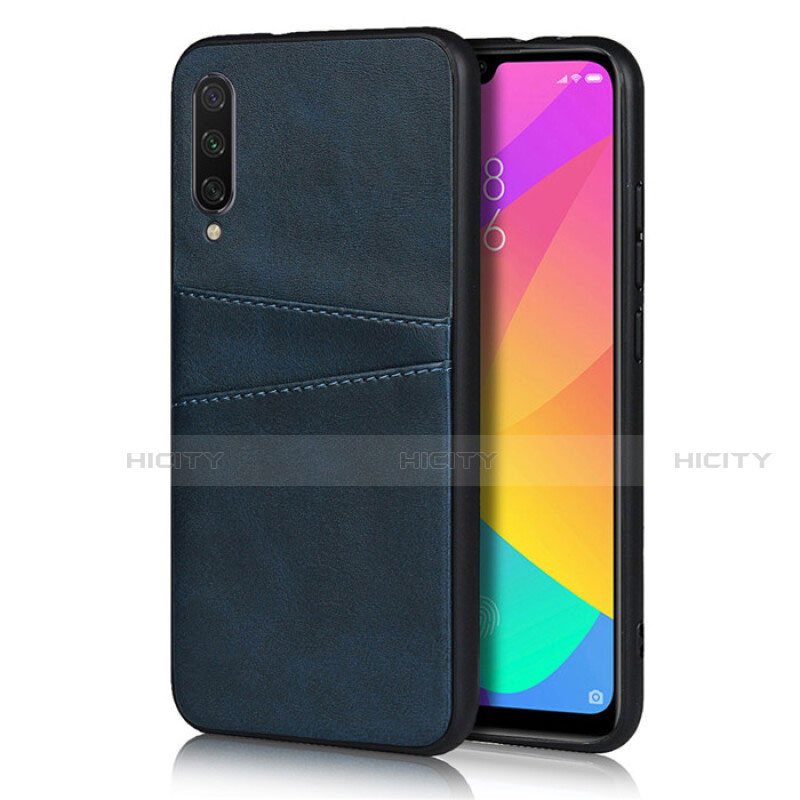 Funda Lujo Cuero Carcasa R02 para Xiaomi Mi A3 Azul