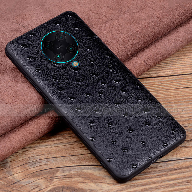 Funda Lujo Cuero Carcasa R02 para Xiaomi Redmi K30 Pro Zoom Negro