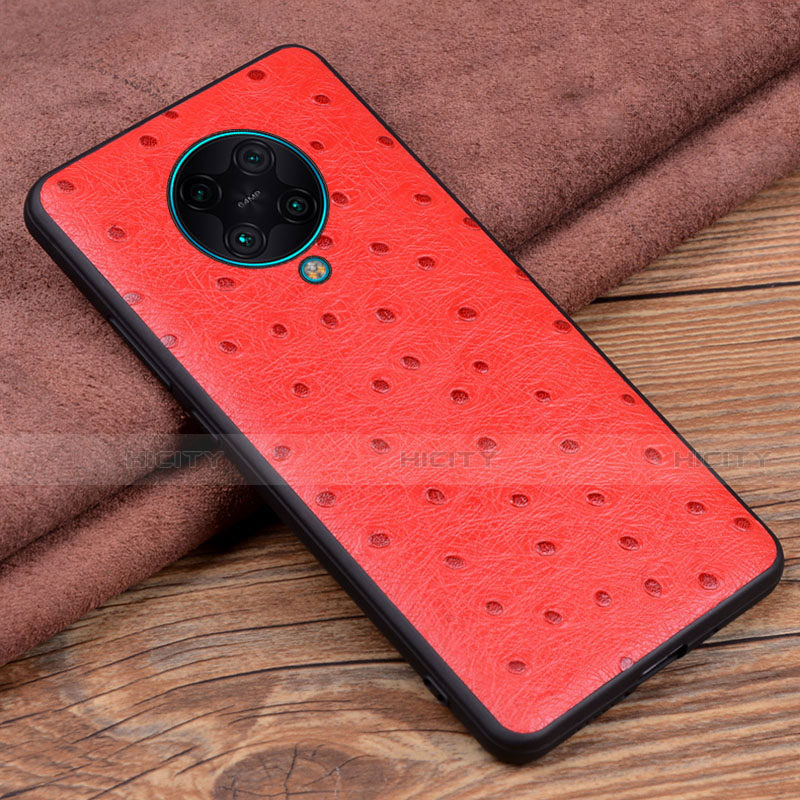 Funda Lujo Cuero Carcasa R02 para Xiaomi Redmi K30 Pro Zoom Rojo