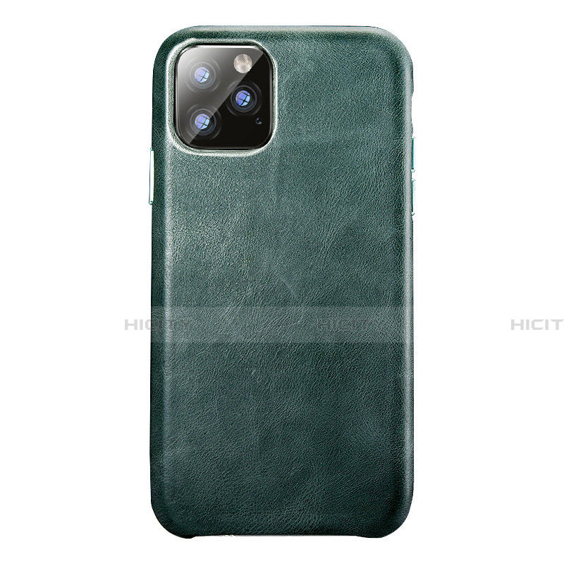 Funda Lujo Cuero Carcasa R03 para Apple iPhone 11 Pro Verde