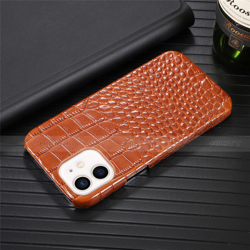 Funda Lujo Cuero Carcasa R03 para Apple iPhone 12