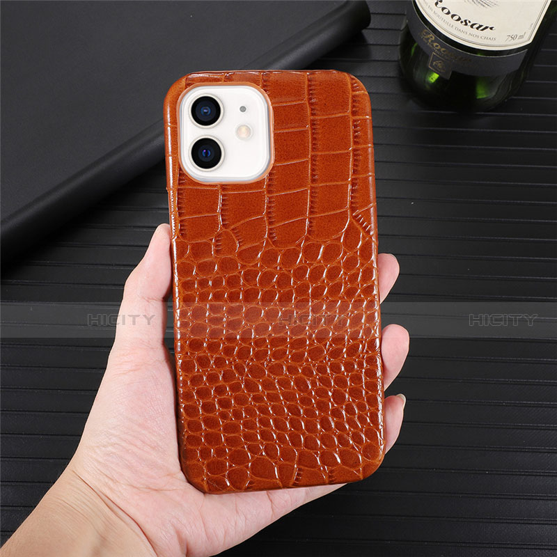 Funda Lujo Cuero Carcasa R03 para Apple iPhone 12