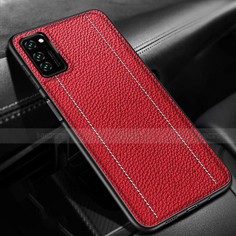 Funda Lujo Cuero Carcasa R03 para Huawei Honor V30 Pro 5G Rojo