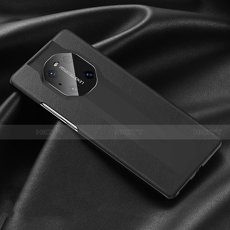 Funda Lujo Cuero Carcasa R03 para Huawei Mate 40 Pro Negro