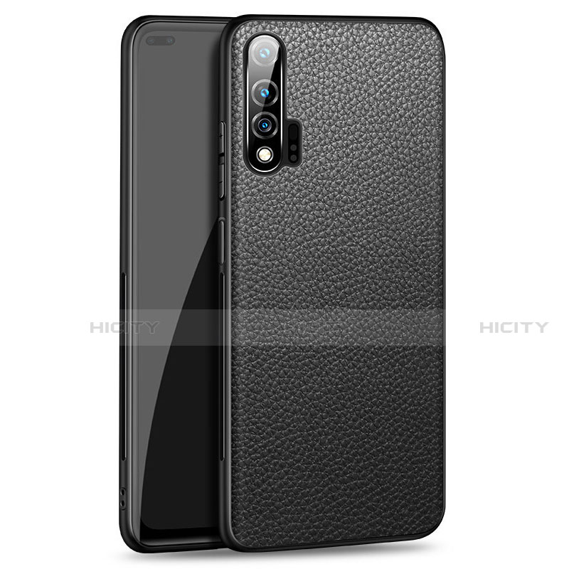 Funda Lujo Cuero Carcasa R03 para Huawei Nova 6 Negro