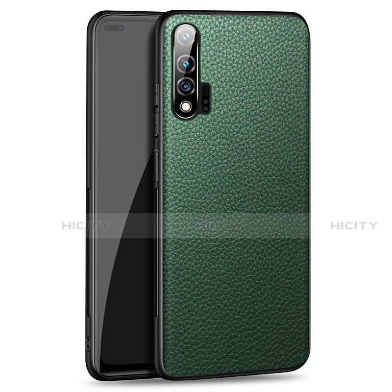 Funda Lujo Cuero Carcasa R03 para Huawei Nova 6 Verde