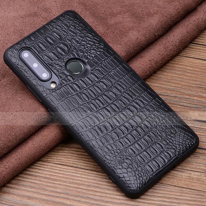 Funda Lujo Cuero Carcasa R03 para Huawei P Smart+ Plus (2019) Negro