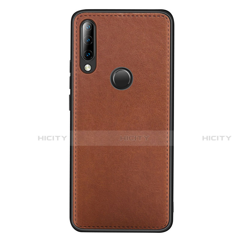 Funda Lujo Cuero Carcasa R03 para Huawei P30 Lite New Edition Marron