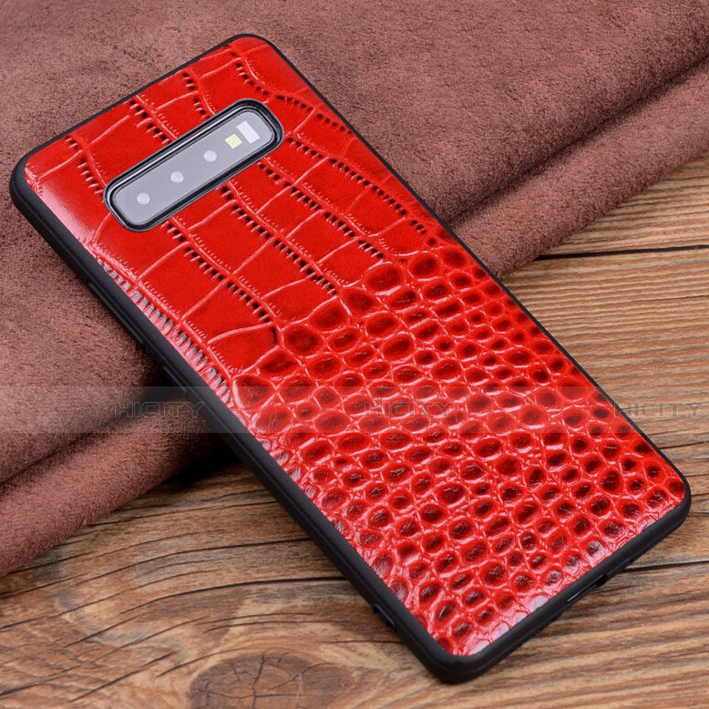 Funda Lujo Cuero Carcasa R03 para Samsung Galaxy S10 Plus