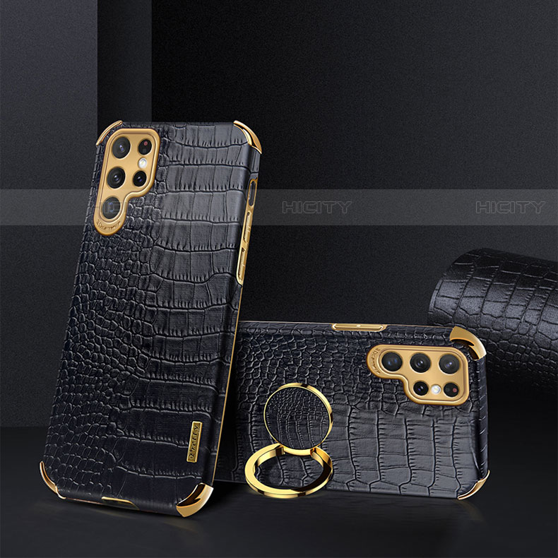 Funda Lujo Cuero Carcasa R03 para Samsung Galaxy S21 Ultra 5G Negro