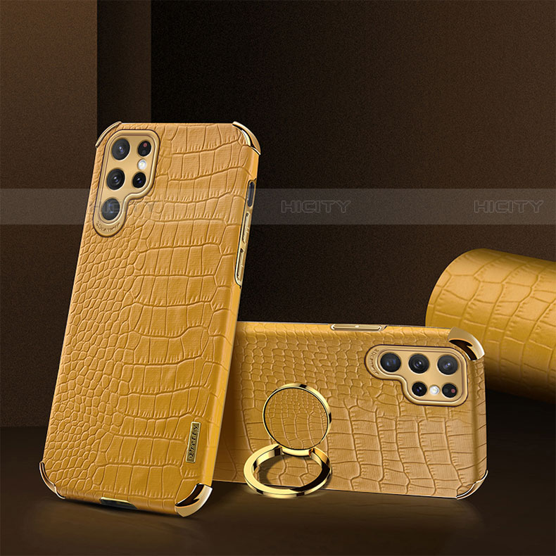 Funda Lujo Cuero Carcasa R03 para Samsung Galaxy S23 Ultra 5G Amarillo