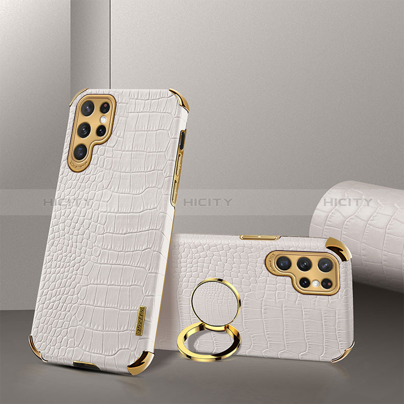 Funda Lujo Cuero Carcasa R03 para Samsung Galaxy S24 Ultra 5G Blanco