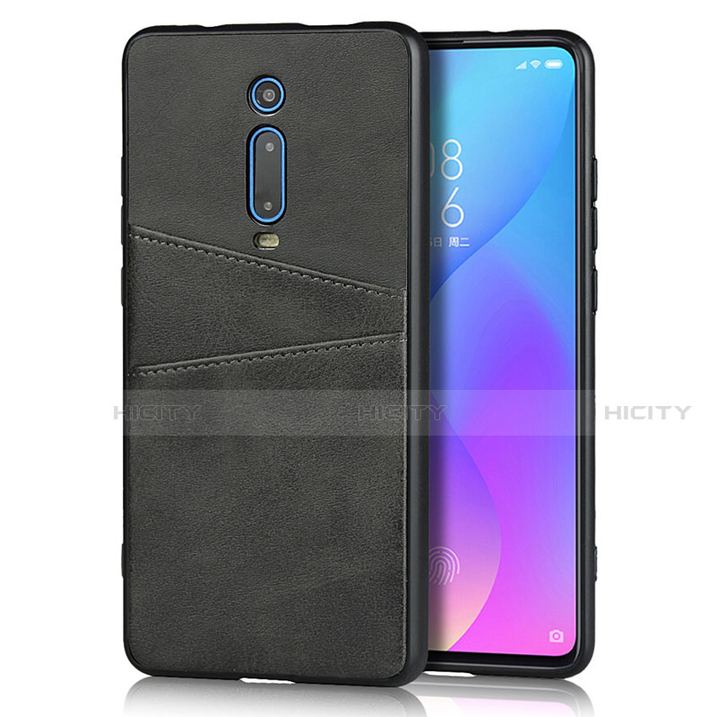 Funda Lujo Cuero Carcasa R03 para Xiaomi Mi 9T Negro