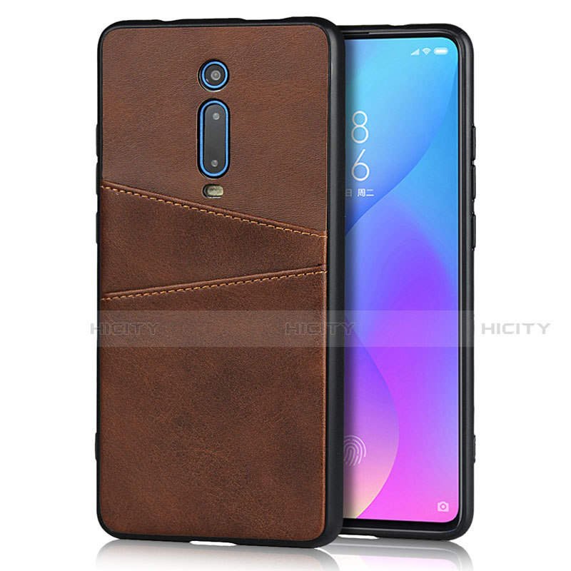 Funda Lujo Cuero Carcasa R03 para Xiaomi Mi 9T Pro Marron