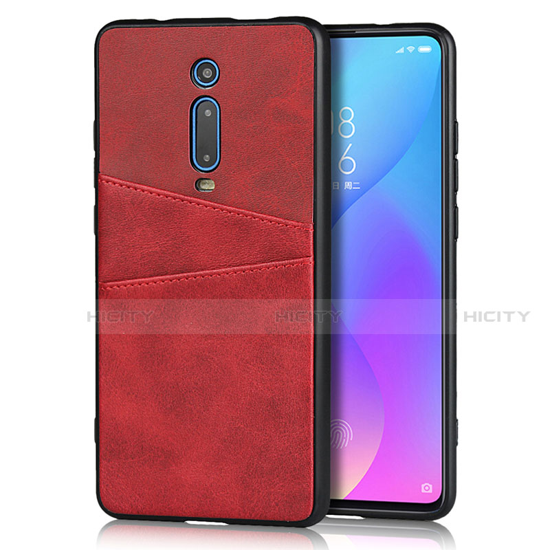 Funda Lujo Cuero Carcasa R03 para Xiaomi Mi 9T Pro Rojo