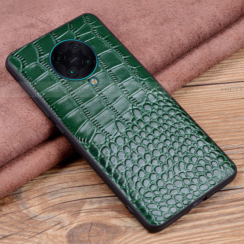 Funda Lujo Cuero Carcasa R03 para Xiaomi Poco F2 Pro Verde