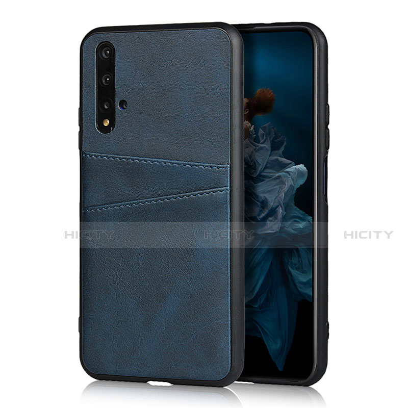 Funda Lujo Cuero Carcasa R04 para Huawei Honor 20S Azul