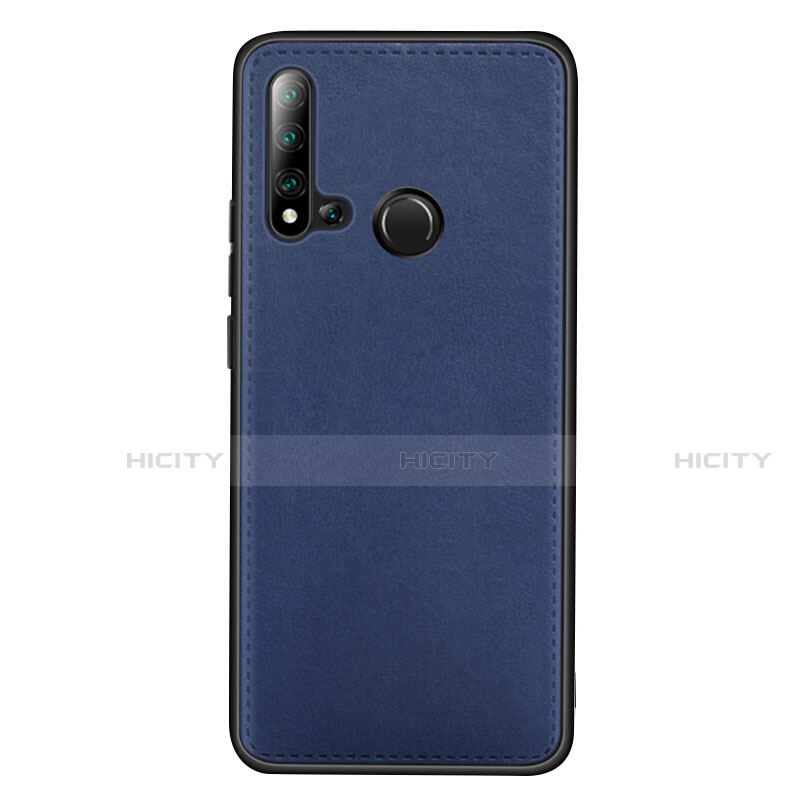 Funda Lujo Cuero Carcasa R04 para Huawei Nova 5i Azul