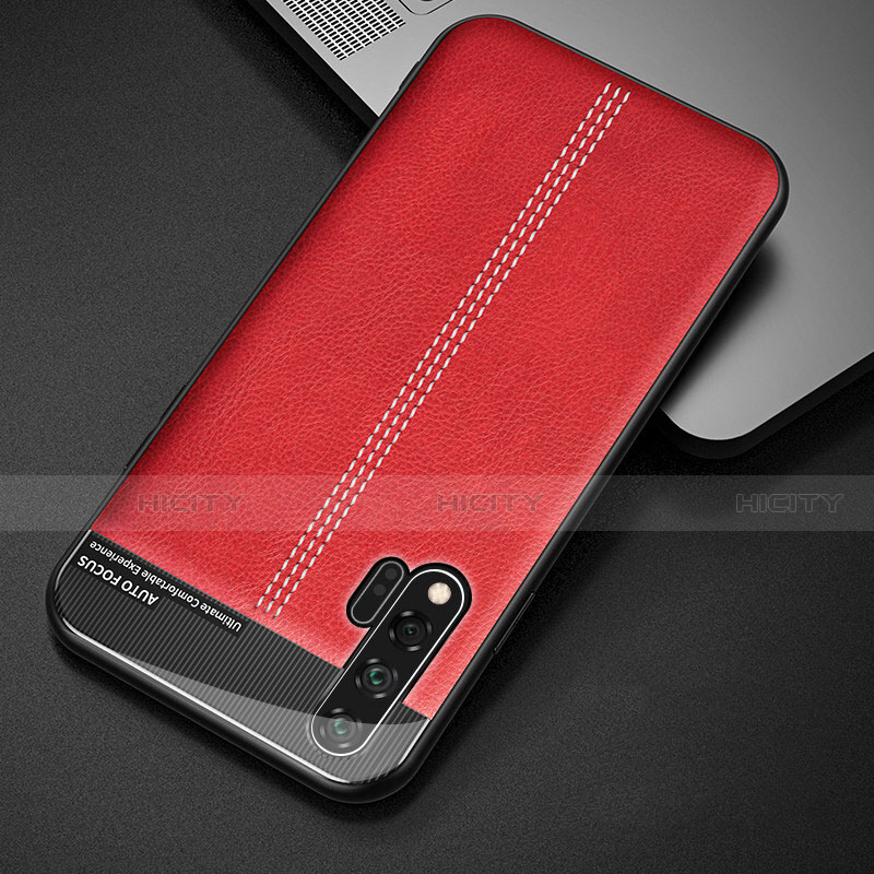 Funda Lujo Cuero Carcasa R04 para Huawei Nova 6 Rojo