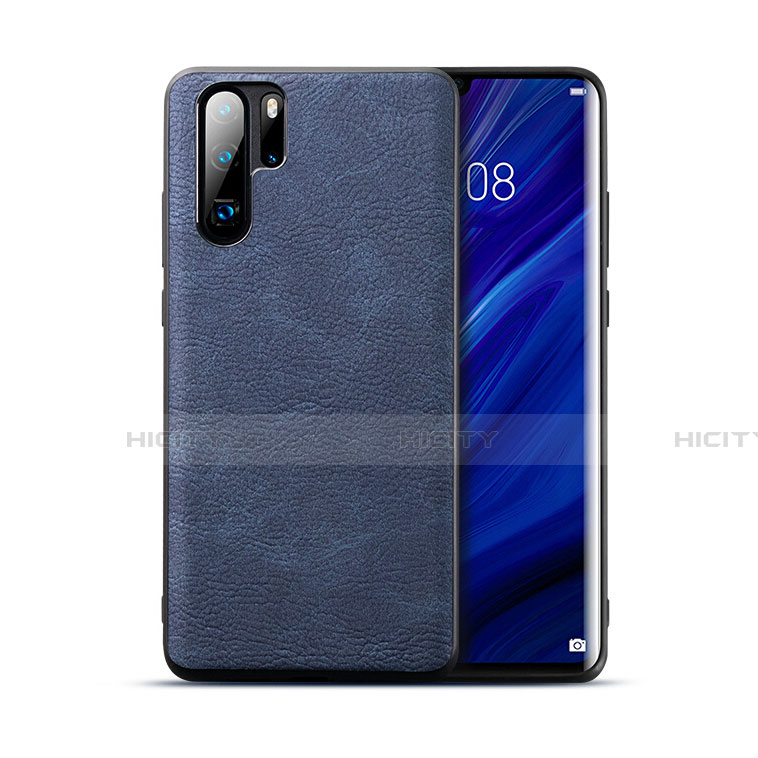 Funda Lujo Cuero Carcasa R04 para Huawei P30 Pro New Edition Azul