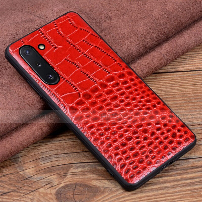 Funda Lujo Cuero Carcasa R04 para Samsung Galaxy Note 10 5G Rojo