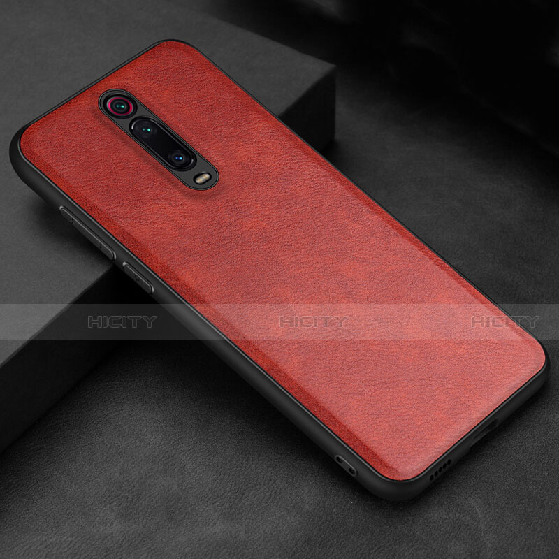 Funda Lujo Cuero Carcasa R04 para Xiaomi Mi 9T Pro Rojo