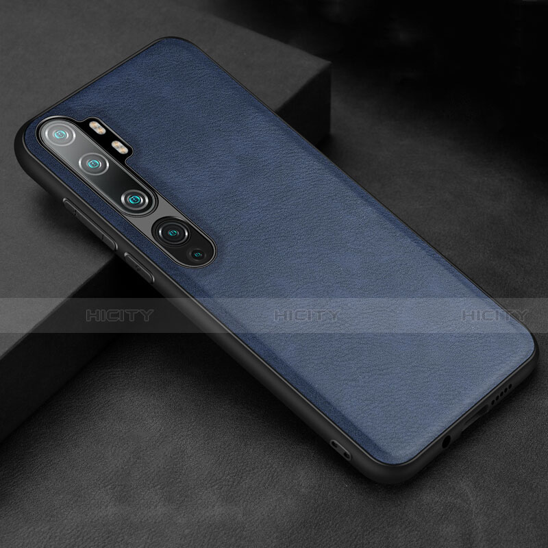 Funda Lujo Cuero Carcasa R04 para Xiaomi Mi Note 10 Azul