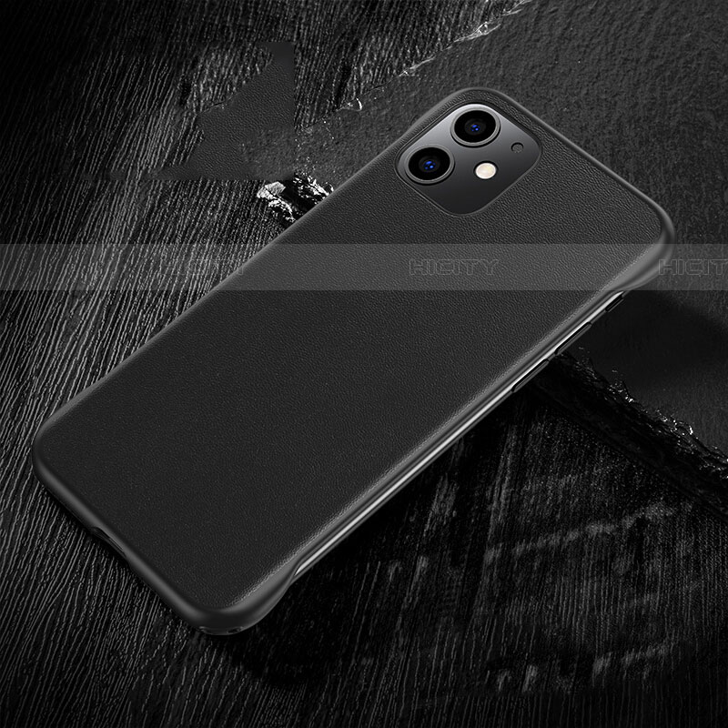 Funda Lujo Cuero Carcasa R05 para Apple iPhone 11 Negro