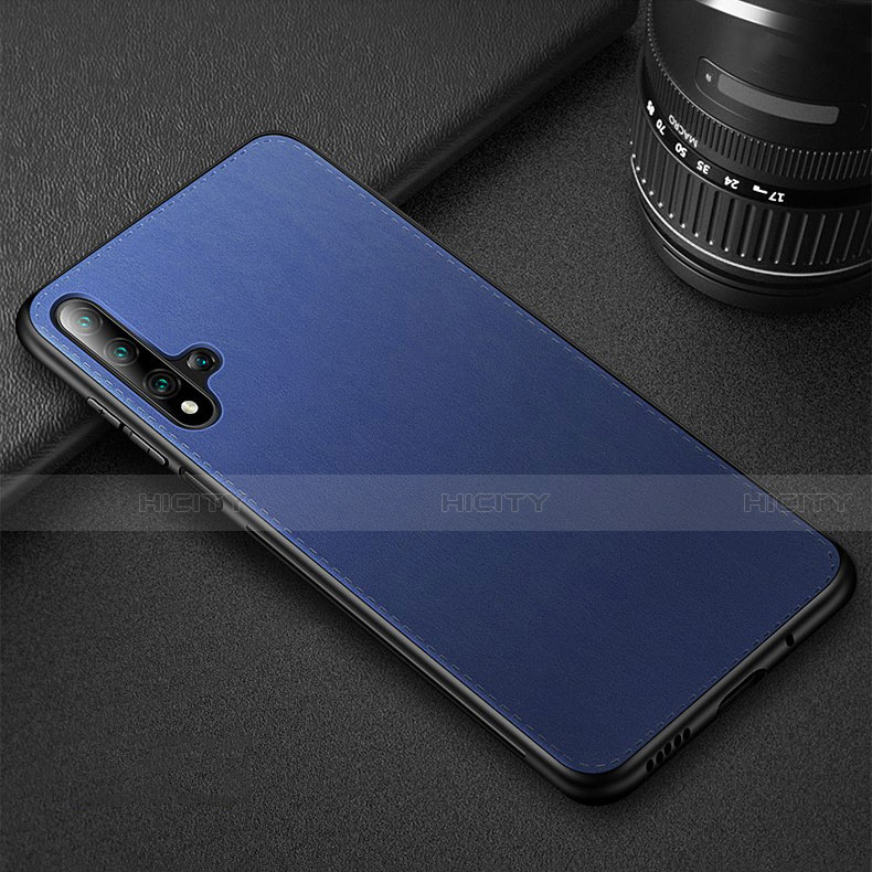 Funda Lujo Cuero Carcasa R05 para Huawei Honor 20 Azul