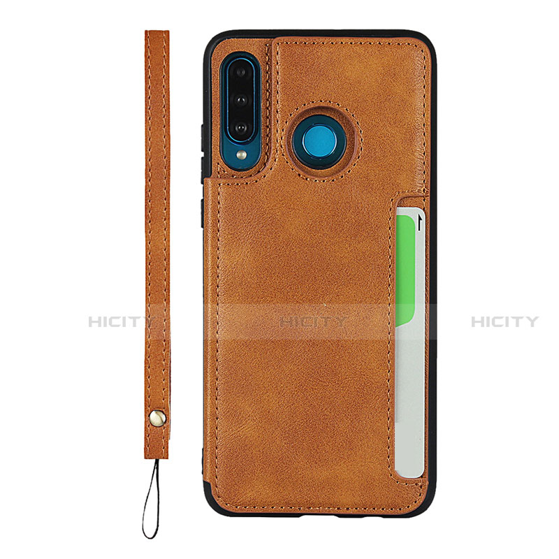 Funda Lujo Cuero Carcasa R05 para Huawei Nova 4e