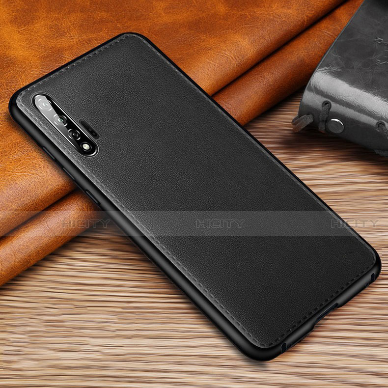 Funda Lujo Cuero Carcasa R05 para Huawei Nova 6 5G Negro