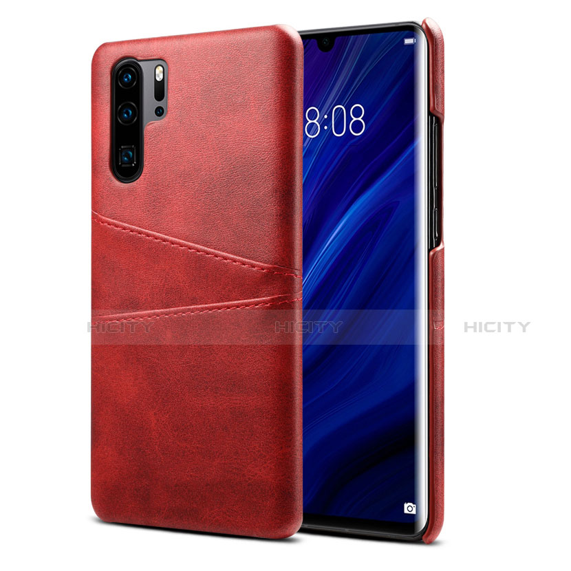 Funda Lujo Cuero Carcasa R05 para Huawei P30 Pro New Edition Rojo