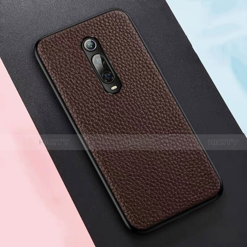 Funda Lujo Cuero Carcasa R05 para Xiaomi Mi 9T Pro Marron