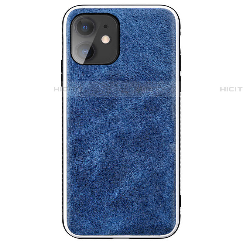 Funda Lujo Cuero Carcasa R06 para Apple iPhone 11 Azul